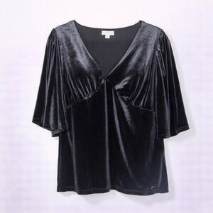 🖤 Knox Rose Black Velvet Blouse